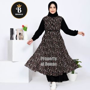 Gamis Muslimah Ameera Pesta Kekinian  Adem Terbaru