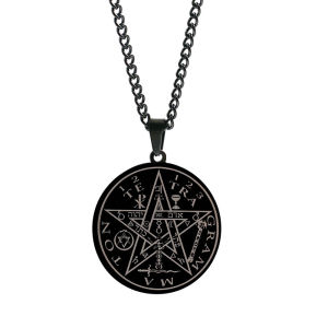Fashion Stainless Steel Pentagram Solomon Seal Karbala Amulet Pendant Necklace For Men Women Guard From Evil and Unfortunate Events