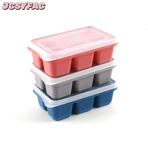 JCSYFAC 6-lưới Ice ball maker moldes de silicona BPA miễn phí với có thể tháo rời nắp Silicone khuôn Ice Cube khay Ice Cube khuôn nhà bếp acces