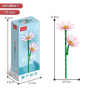 BETTIE Bunga Blok Bangunan Flowers Plant Series Building Block Flower Brick Plant Collection Flower