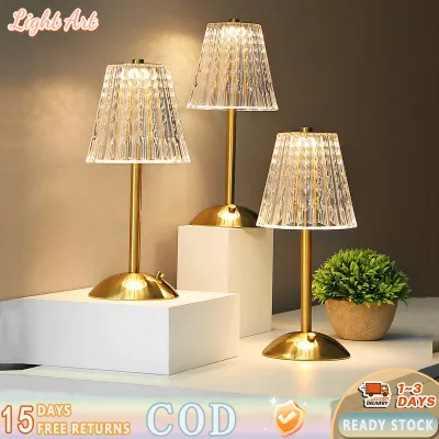 【HOT SALE】3 Color LED Wireless Table Lamp Touch Stepless Dimmable Night Light USB Modulatable