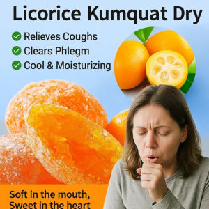 Kumquats Dried Licorice Kumquat Preserves Natural Soothes Throat Snack Phlegm Relief Cough Suppressant Natural Remedy Fruit Dried Snacks金桔干
