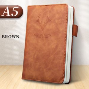 A5 notebook super thick notepad skin feeling leather diary school supplies  writing college notebook