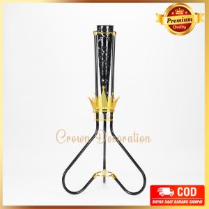 Vas Bunga Segitiga Hiasan Rumah Decor Home Dekorasi Pot Kerucut Kaki Besi Import Sudut Ruangan Standing Corong Wedding Premium Artificial Murah Pelaminan