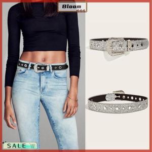 Follow Get New[Bloom Z] Shiny Rhinestone Wide Belt Ladies Dress Belt Adult Rhinestone Belt Dress Belt