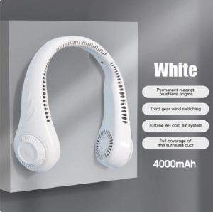 New Hanging Neck Fan Portable Cooling Fan USB Leafless 360 Degree Neckband Fan 78 Surround Air Outlets 4000Mah Rechargeable