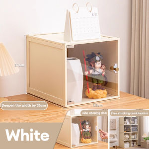 Bamboo Display Cabinet Cabinet Shelf Organizer 1Layer Formaldehyde-free Showcase Display Cabinet Bedroom Living Room