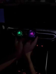Car LED Air freshenerAromatherapy Car Diffuser with RGB Light Color Changing and Music Sync Battery Powered LED Vent ClipsCar Inter Decor Cute Accessories (1 pcs)
