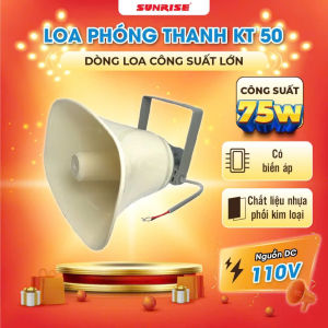 [HCM]Loa Phóng Thanh Sunrise KT 50 Có Biến ÁpCông Suất 75WÂm Thanh Chất Lượng CaoPhù Hợp cho các sự kiện thể thaocộng đông - sunrise KT50