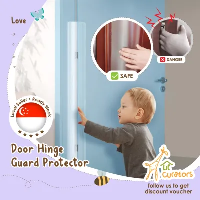 Lil Curators - 1.2M Door Hinge Guard - Prevents Finger Injuries Baby Safety Door Gap Protector