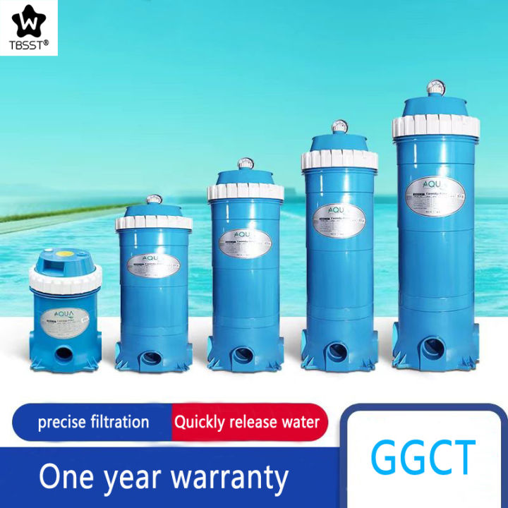 AQUA Swimming pool polyester cartridge filters AF75 AF200 cylinder Used ...