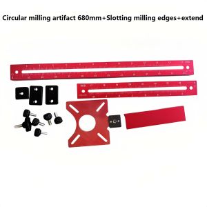 RA Aluminum Alloy Router Circle Jig Kit Adjustable Trimming Guide for Woodworking Edge Cutting AR