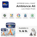 [Shop By Colour] Dulux Interior Wall Paint | White Rabbit 50RR 72/010 | Anti-Mould & Anti-Fungus | Washable & Easy Clean | Antibacterial | 1L & 5L. 