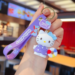 JOYNCLEON Phim hoạt hình crossdressing Hello Kitty đồ treo móc khóa cô gái vài tinh tế xe Ba lô món quà nhỏ Keychain