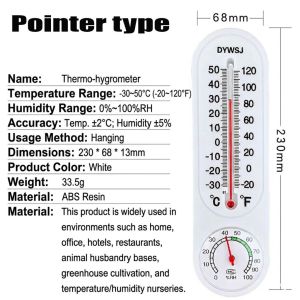 Accurate Thermometer Hygrometer Wall Mount Indoor Room Home Office Temperature Humidity Meter Device