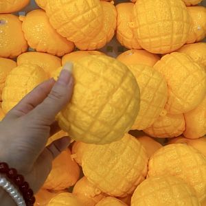 Realistic Pineapple Bun Squishy Toy Moldable Bounce Squeeze Stress Ball Asmr Sensory Fidget For Kids Anti-stress
