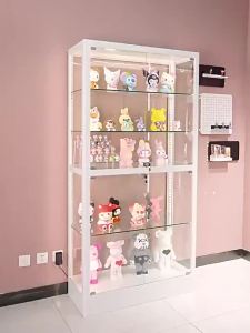 [CozyNest ]Arcade Display Cabinets With Lights Tempered Glass Cabinets For Home Use Dust Storage Shelves Toy Display Cabinets