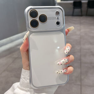 Bright Candy Color Crystal Glass Hard Case For iPhone 17 16 15 14 Pro Max Camera Protection Four Corners Shockproof Glossy Cover