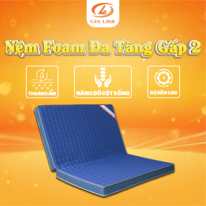 Nệm Đa Tầng Cool Air Gấp 2- Nâng đỡ tối đa êm ái thoải mái - Á Châu