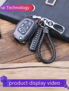 Car Key Leather Cover For Toyota Altis Alphard Vios TRD RAV4 Innova CAMRY key holder More Car Key Case