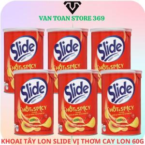 Bánh lát khoai tây SLIDE vị thơm cay lon 60g