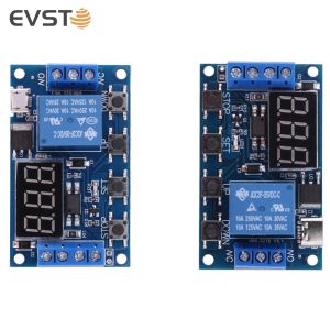 1 Way Delay Power Off Board 4 Button Time Delay Cycle Timing Circuit Switch Board with LED Display Electronic Components