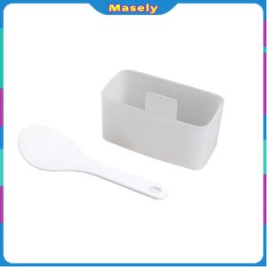 Masely DIY Sushi Mold Food Grade PP Material Square Shape White/Pink User-friendly Onigiri Mold Box