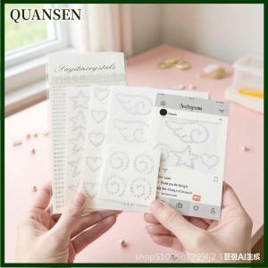 QUANSEN 1 2 Sheets Fish Cakes Sparkly Rhinestone Decals 3D Acrylic Angel Wings Stickers DIY Decor Self Adhesive Jewelry Crafts Gifts