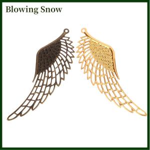 Blowing 10Pcs Color Bronze Filigree Wraps Angel Wings Pendant Metal Crafts For DIY Headwear Jewelry Making Accessories