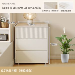 Light Luxury Style Cream Storage Style High-End Dressing Table Corner Bedside Retractable Storage Dressing Makeup Thick Table Vanity New Style Dresser Table Drawer Top Cabinet One Odorless Skin Friendly