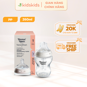 Bình Sữa Ty Siêu Mềm Tự Nhiên Tommee Tippee Natural Start 260ml Núm Ty Của Bình 3-6 Tháng