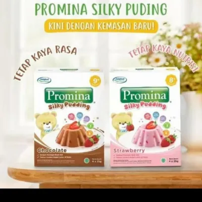 PROMINA SILKY PUDDING STRAWBERRY COKELAT BOX 100GR SILKY PUDING 9+ - COKLAT 9+