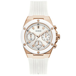GUESS ORIGINAL - GUESS GW0030L3 - WOMEN NG - Putih - Resin - Diameter 3.9 CM. Water Resist 100 Meter Jamdunia / Jam dunia JD18 # Jam Tangan Wanita Jam Tangan Cewek Jam Wanita Jam Anti Air # GUESS GW 0030 L3 GW0030 DEL01