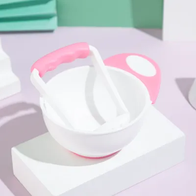 Murah Banget - 2 in 1 Baby Safe Food Masher / Set Grinding Bowl Bayi / Alat Penghancur Makanan Bayi Mpasi
