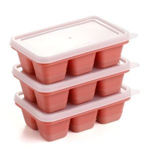 Ice Cube Trays with Lid Mini Ice Cube Trays for Freezer Silicone Bottom Small Ice Molds Ice Cube Tray