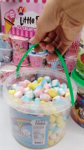 As 【COD】TikTok Store Exclusive 300pcs Crispy Marshmallow Large Bucket orted Flavor Lemon Blueberry Strawberry Yogurt