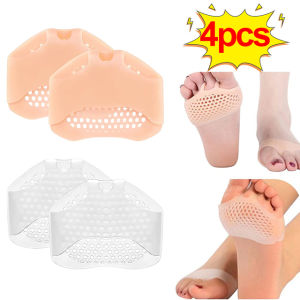 4Pcs Silicon Gel Foot Protector Soft Gel Metatarsal Pads Honeycomb Forefoot Cushioning Relief Foot Pain Relief for Men and Women