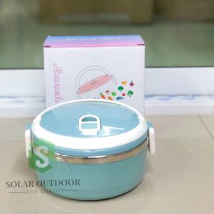 ปิ่นโตเก็บความร้อน ปิ่นโตสีพาสเทล  ตัวล็อคแน่นหนา ปิ่นโตสแตนเลส กล่องใส่อาหาร แข็งแรง