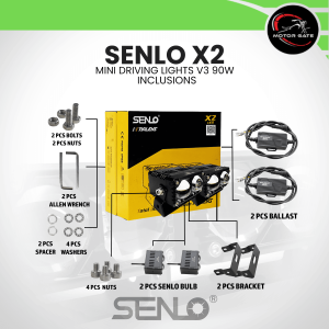 Original SENLO X2 Plus Matrix Mini Driving Light V3 90 Watts MDL for Motorcycles Cars - Auxiliary Light Fog Light 6 MONTHS WARRANTY