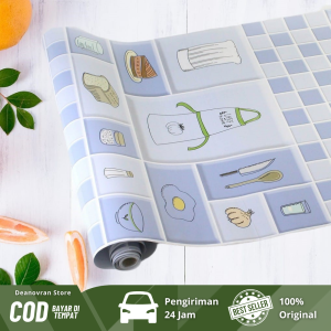 DNV - Wallpaper Sticker 60CM x 1M Glossy Dinding/ Lemari/ Dapur/ Serba Guna/ Wallpaper Kilat