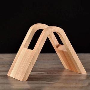 HUNIU Solid Wood Coffee Filter Holder Arched Design Handmade Paper Towel Dispenser Convenient Easy Access Filter Paper Stand Hand Drip Coffee