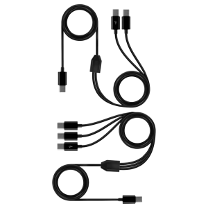 150cm Long Type C Male to 2 or 3 Male Port Power Charging Cable Splitter Cord Wire for Efficient Charging and Data Sync