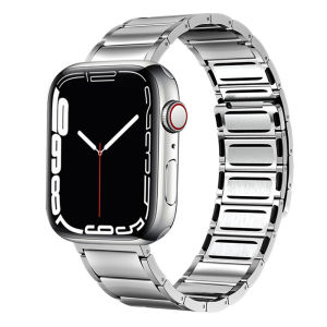 Magnetic Stainless Steel Strap for Apple Watch 46mm 49mm 45mm 44mm 42mm 41mm 40mm 38mm Buckle-free Metal Watch Band for Apple Watch Ultra 2 Series 10 9 8 7 SE 6 5 4 3 2 1 Business Style Replacement Bracelet for Men and Women