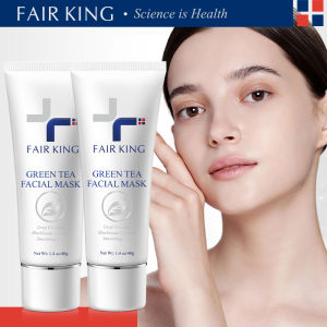 FAIR KING 2PCS Green Tea Blackhead Nose Oil Control Mud Pore Face Cream Repair Fade Freckles Remove Dark Spots Melanin Whitening Facial Cream