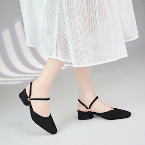 Giày cao gót MWC 4435 - Cao Gót Nữ Mũi Tròn Ovan Kiểu Dáng Basic Xinh Xắn Thanh Lịch