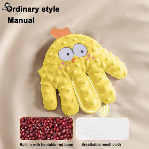 SKISOPGO New Baby Soothing Palm Sleeping Pillow Newborn Anti-Startle Red Bean Core Bean Fleece Pacify Toy