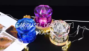 DIY 3D Carousel Horse Silicone Mold Merry-Go-Round Resin Epoxy Casting Mold for DIY Craft Tool Home Office Ornament