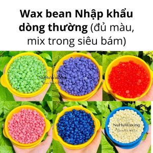 [CHE TÊN SP]  Sáp wax nóng Nhập khẩu BÁM LÔNG kể cả lông cứng ngắn mix wax Trong Siêu Thơm Siêu Bám tặng que gỗ | Nuhuwaxing