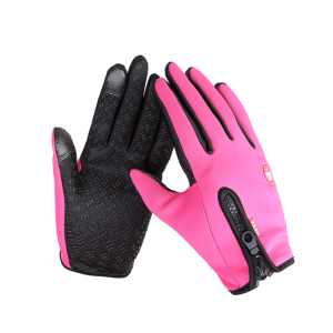 Sarung Tangan Motor Waterproof Dengan Zipper Touchscreen HP/ Sarung Tangan Motor Pria Wanita Anti Slip