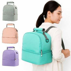 NOVAWEAR สองชั้น กระเป๋าเป้แม่แบบมีฉนวน การเก็บรักษานม ไนลอน กระเป๋าสะพายแม่ น้ำหนักเบา หลายฟังก์ชัน กระเป๋าผ้าอ้อมเด็ก แม่